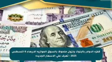 قفزة الدولار بالبنوك ونزول ملحوظ بالسوق الموازية الأربعاء 6 أغسطس 2025 – تعرف على الأسعار الجديدة